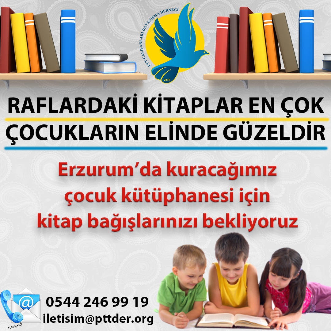 Erzurum'da kuracağımız çocuk kütüphanesi için kitap bağışlarınızı bekliyoruz