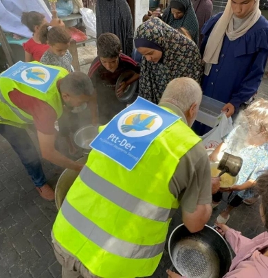 Zalimin karşısında, mazlumun yanındayız. Gazze'de ikinci soframız.