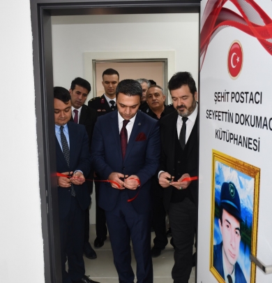 Şehit Postacı Seyfettin Dokumacı Kütüphanemiz açıldı